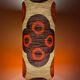 Supertone table lamp - orange opaline and vintage fabric