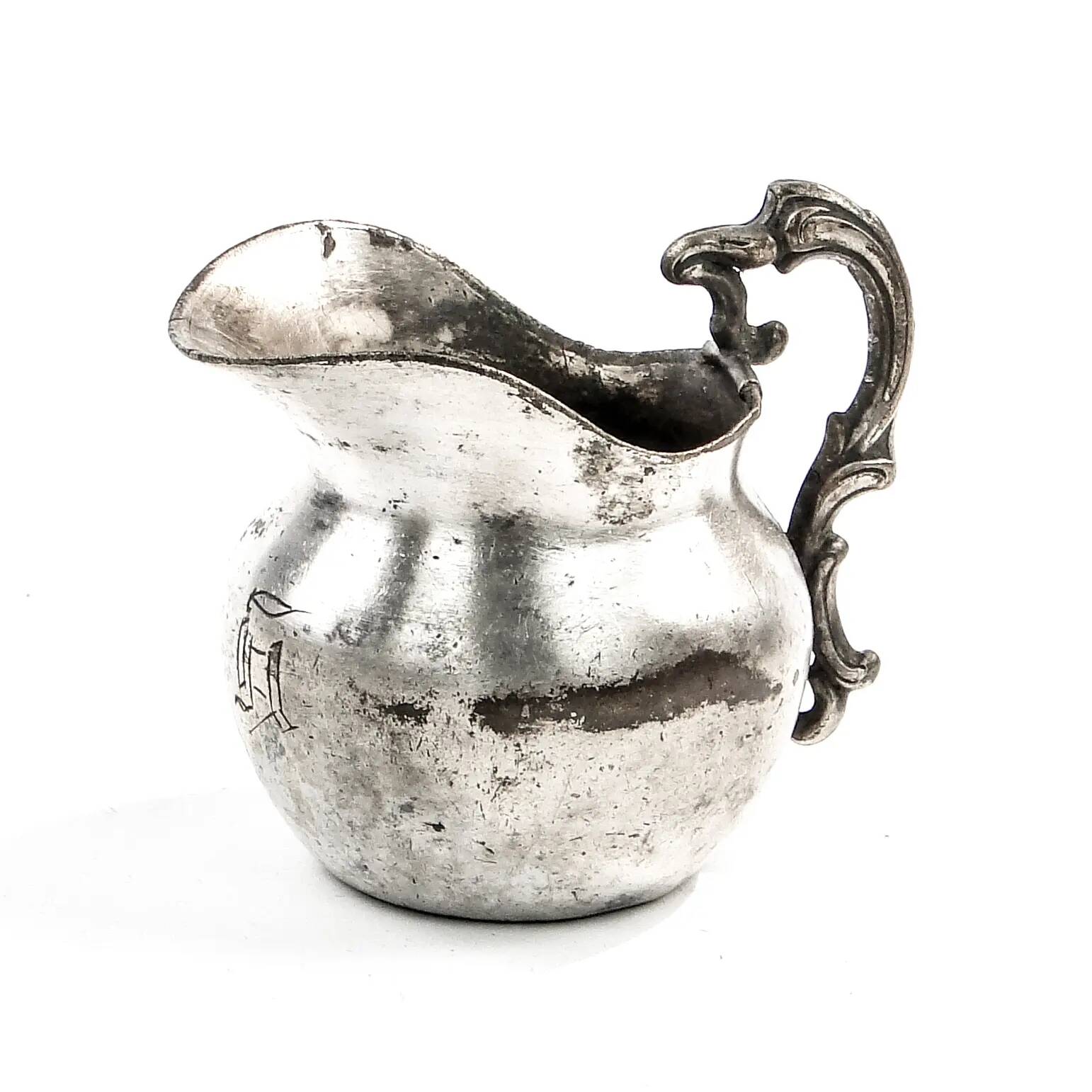 Eclectic milk jug, silver-plated copper, Fraget, Poland, 19th century
