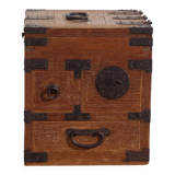 Japanese ko-dansu with hinged lid and paulownia wood drawers, Meiji–Taishō period, circa 1868–1926.