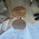 Solid oak tripod stools