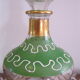 Carafe Art Déco verte et dorée