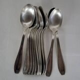 Manufrance 12 small silver-plated metal spoons / white