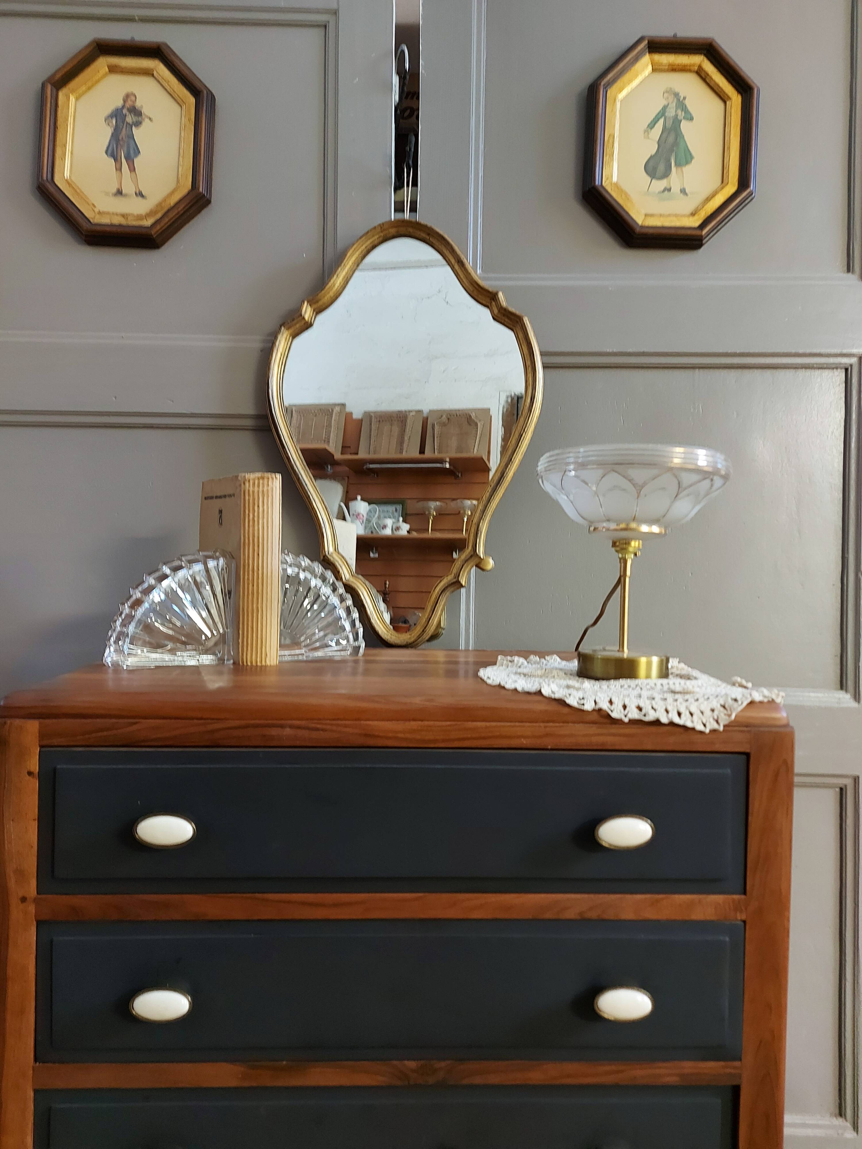 Baroque mirror 60s - 65x38cm
