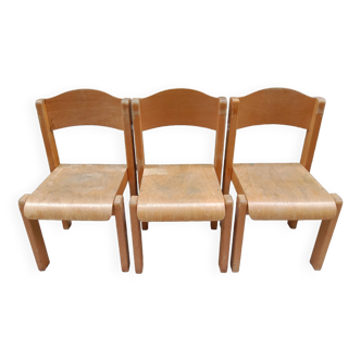 3 children's chairs