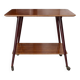 Vintage 1950s wooden sideboard – Mid-century style bar table on wheels