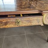 Louis XV style desk table in marquetry, Napoleon 1st period