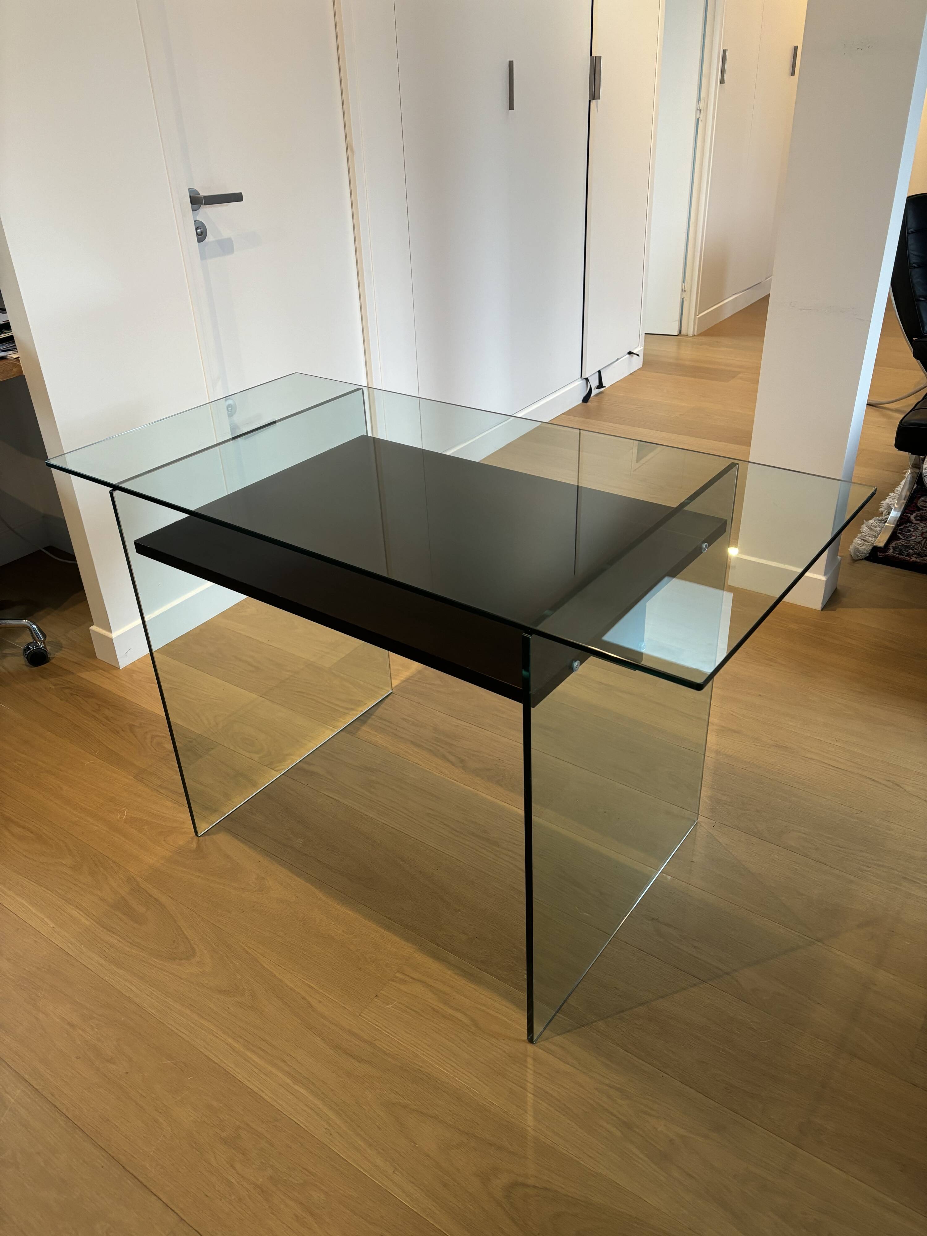 Artelano glass & wood desk
