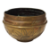 Brass cache-pot with floral pattern, Art Nouveau style.