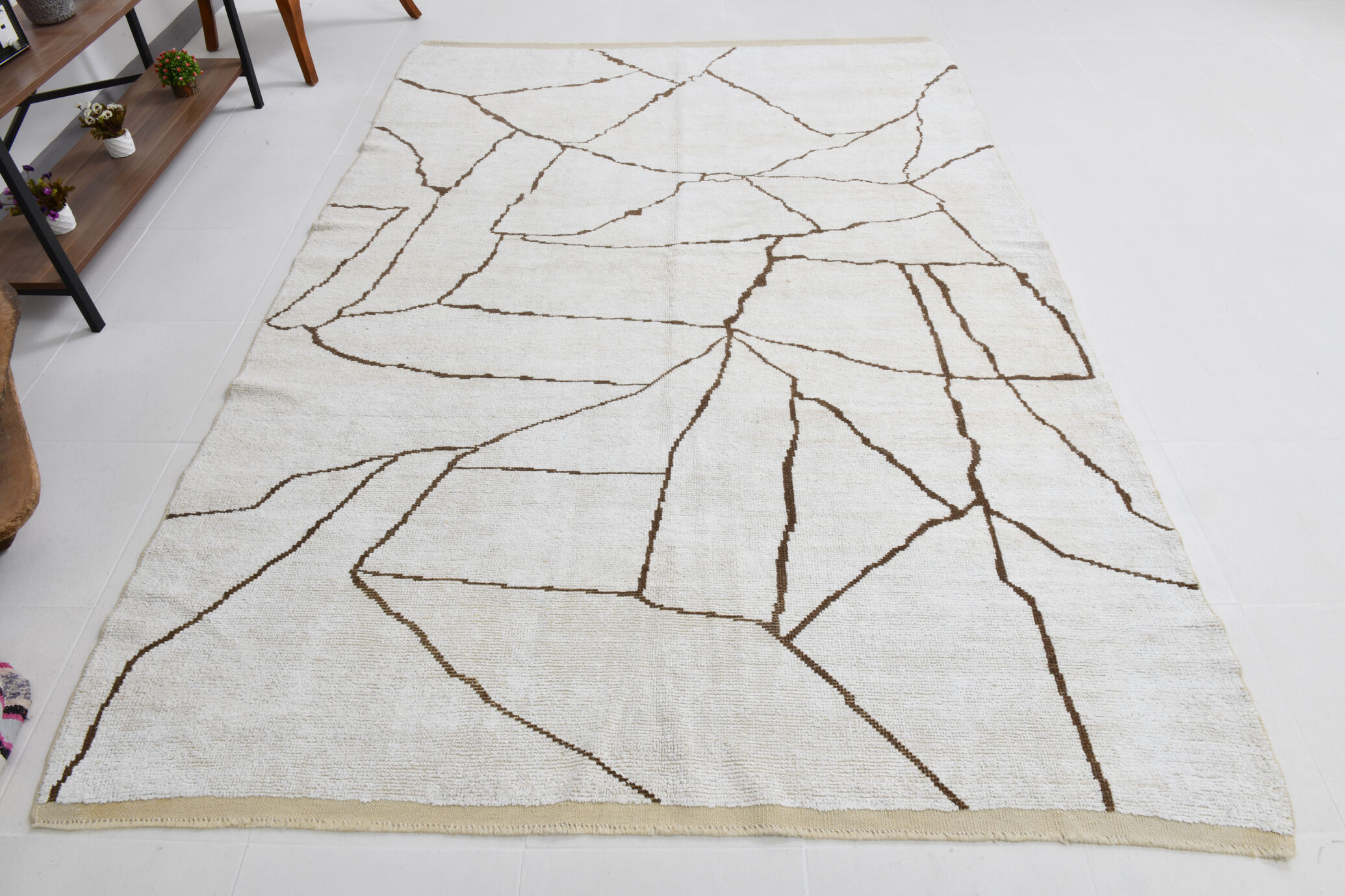 6x9 scandinavian beige hemp rug 192x275cm