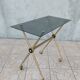 Vintage dessert trolley in brass and smoked glass 1960