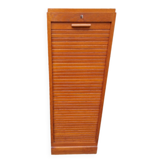 Rolling shutter filing cabinet