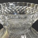 Large baluster vase in cut crystal