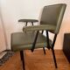 Khaki Scandinavian armchair