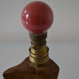 Modernist brutalist lamp free form years 60 olive wood