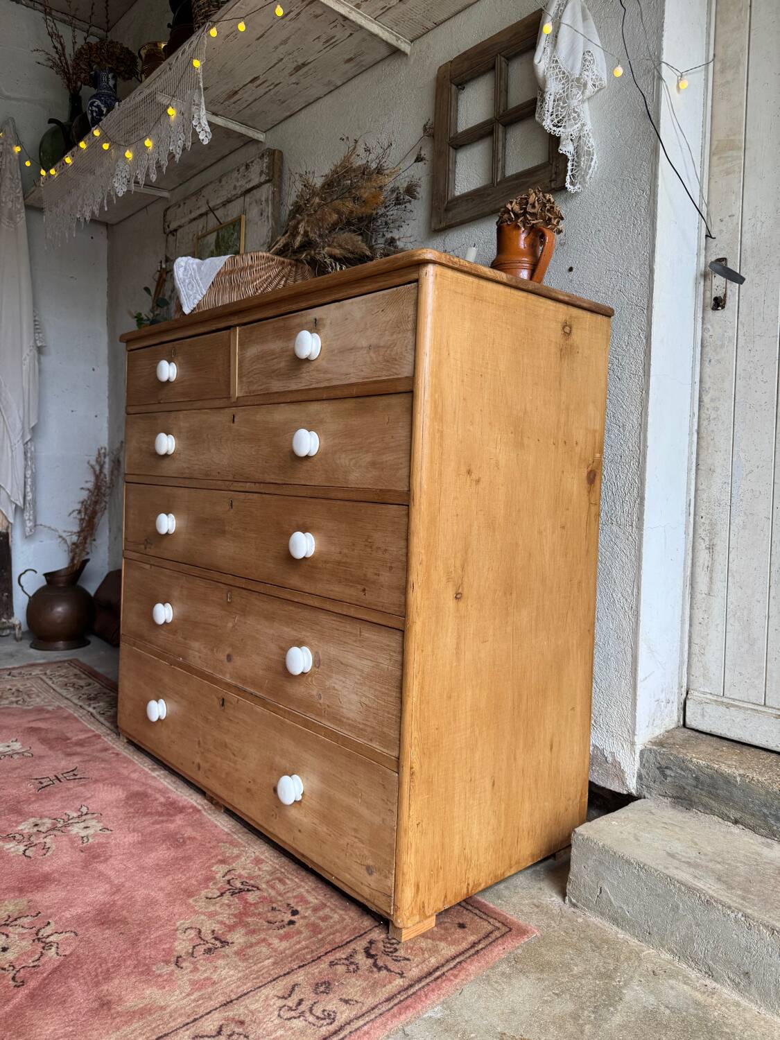 Large English chest of drawers