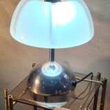 Italian lamp 1960 70 aluminum and opaline 40x30