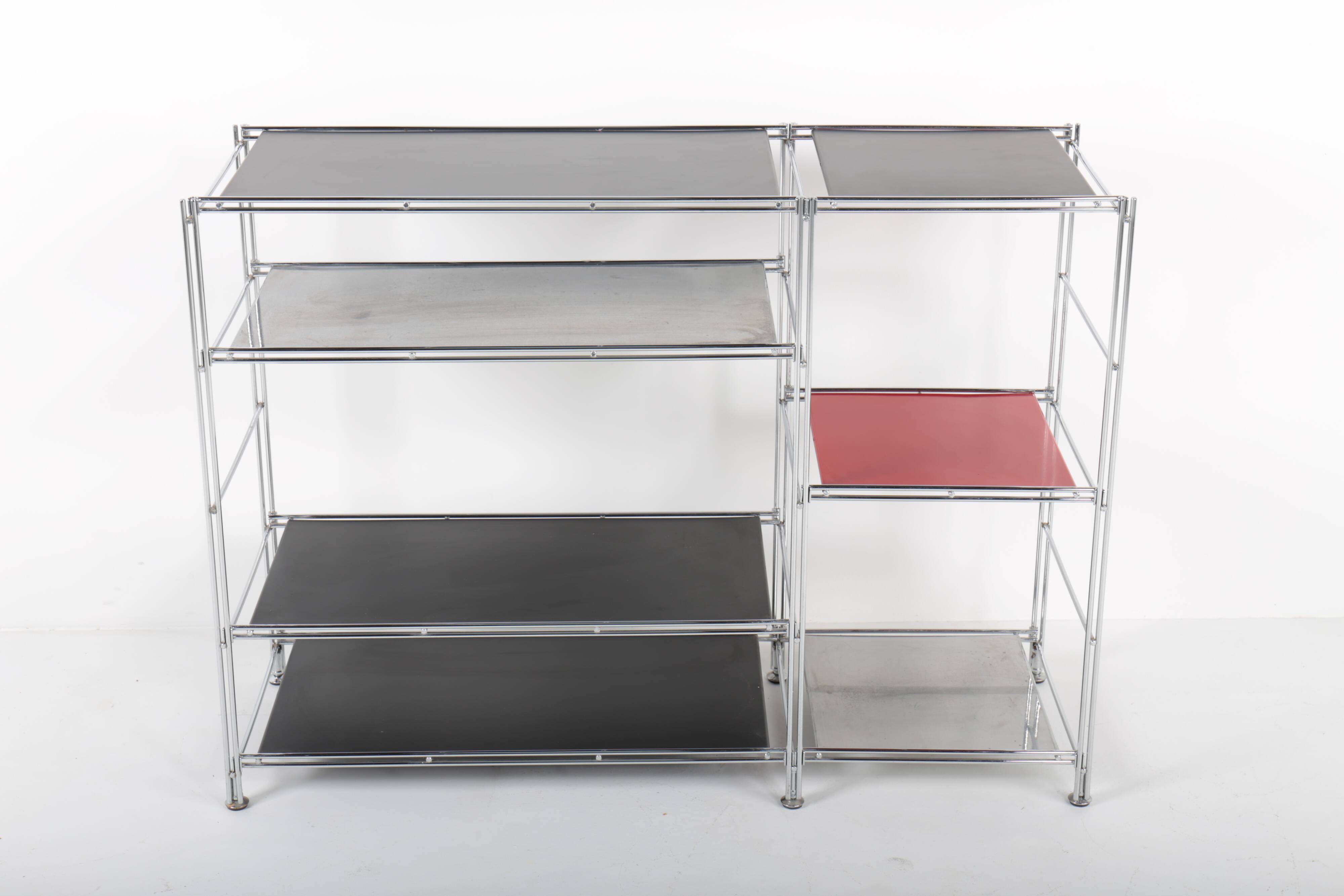 Vintage modular metal shelf