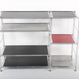 Vintage modular metal shelf