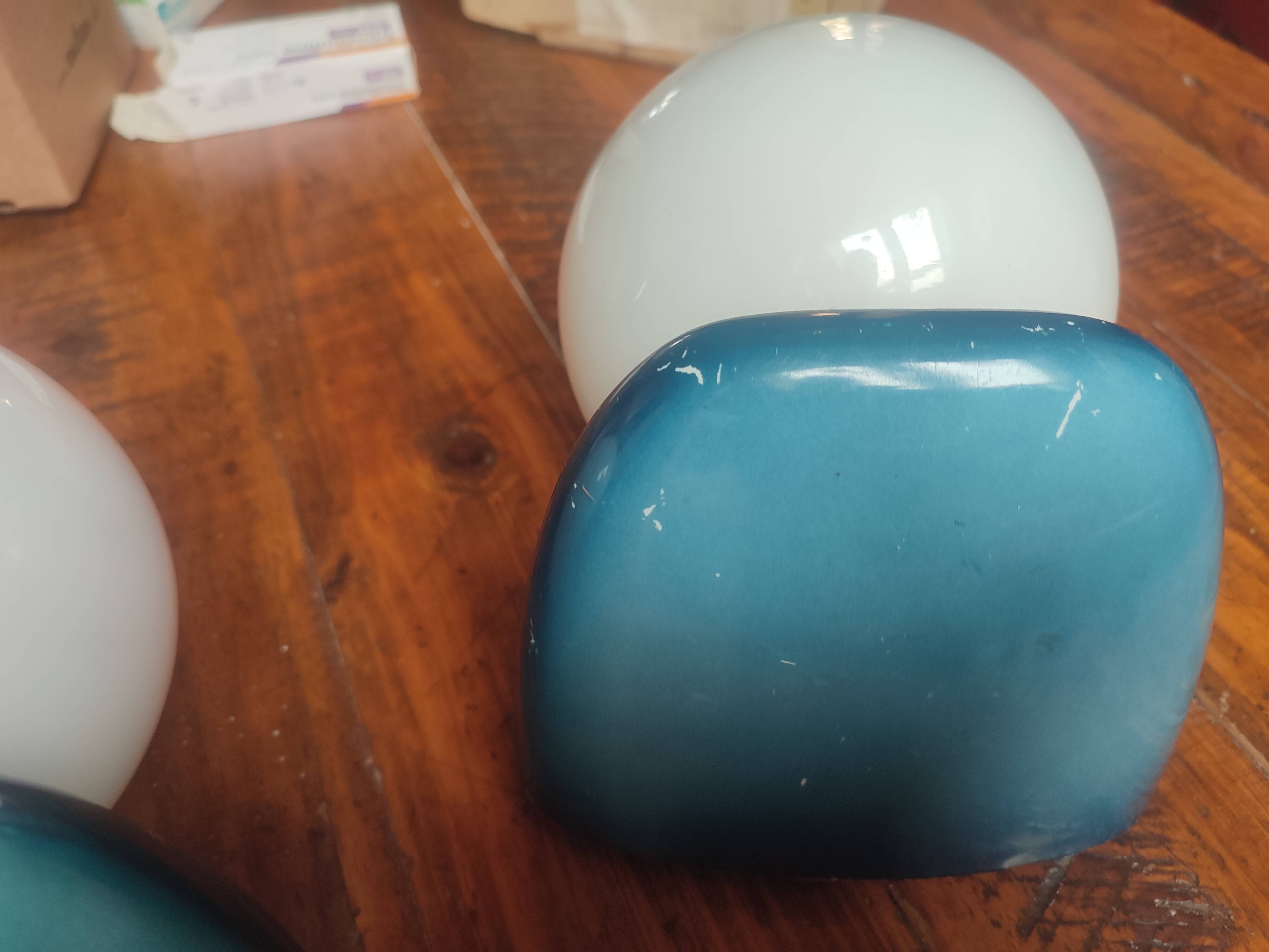 Rare pair of 70s wall lights