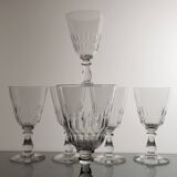6 crystal wine glasses