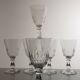 6 crystal wine glasses