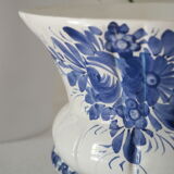 Cache pot céramique faïence  bleu delft