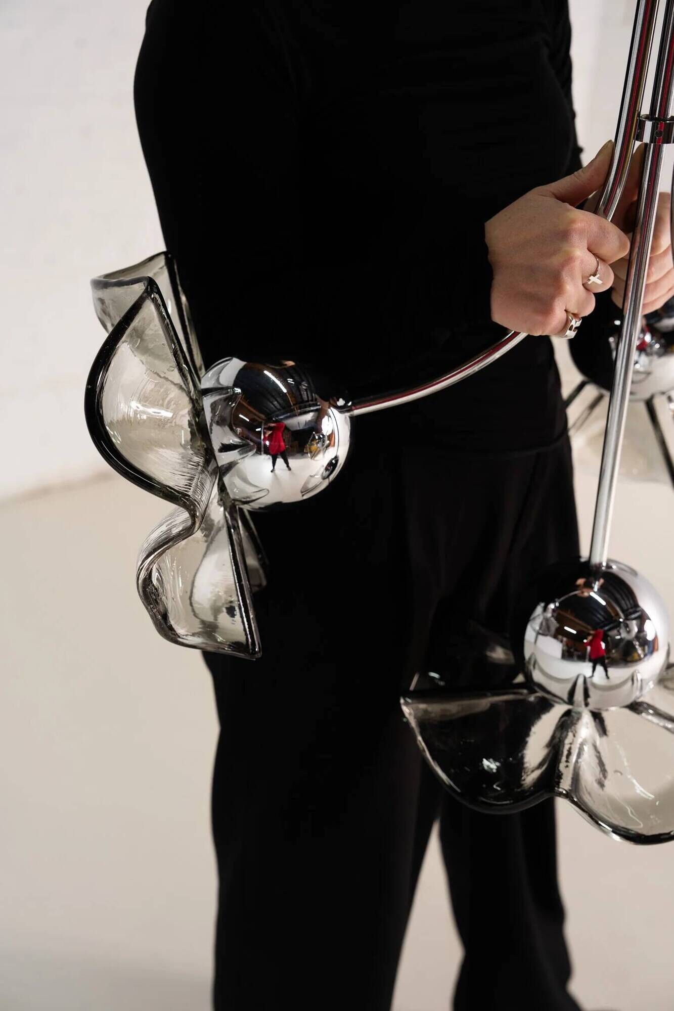 SILVER & GLASS TRIPLET HANGLAMP