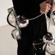 SILVER & GLASS TRIPLET HANGLAMP