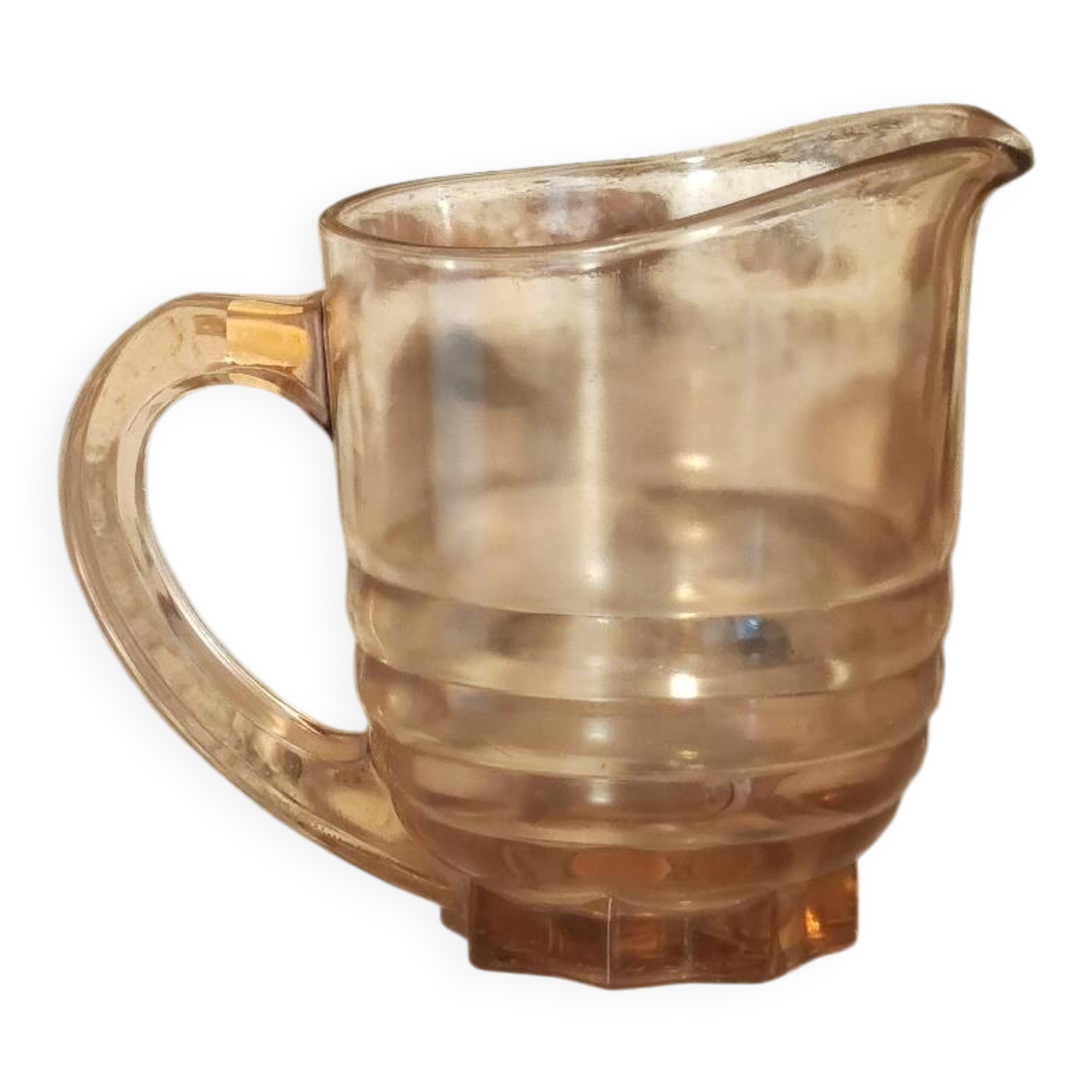 Pink glass jug