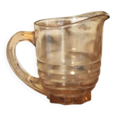 Pichet en verre rose