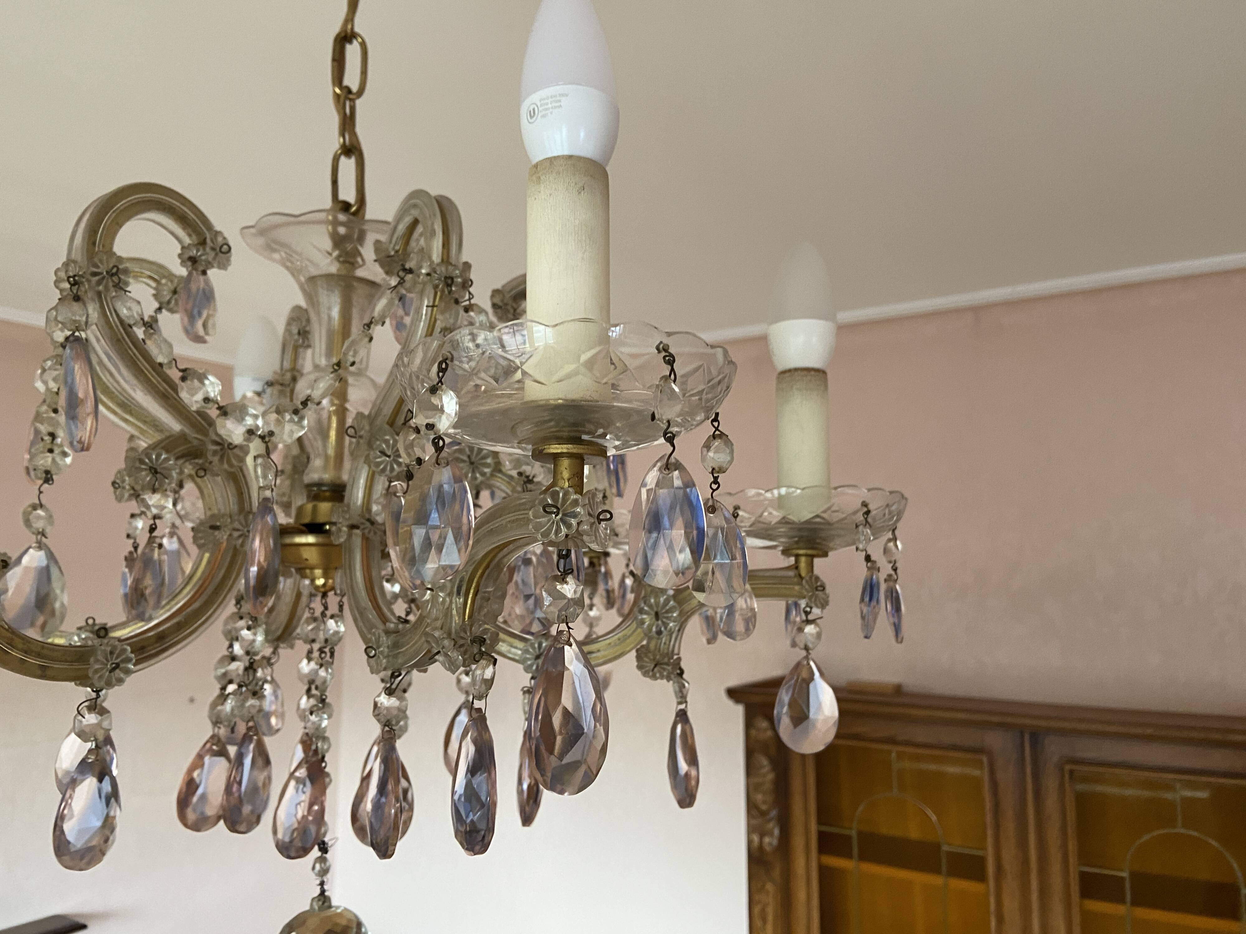 Venetian crystal chandelier Marie-Thérèse old rococo vintage French chandelier Louis XV 1970-80s