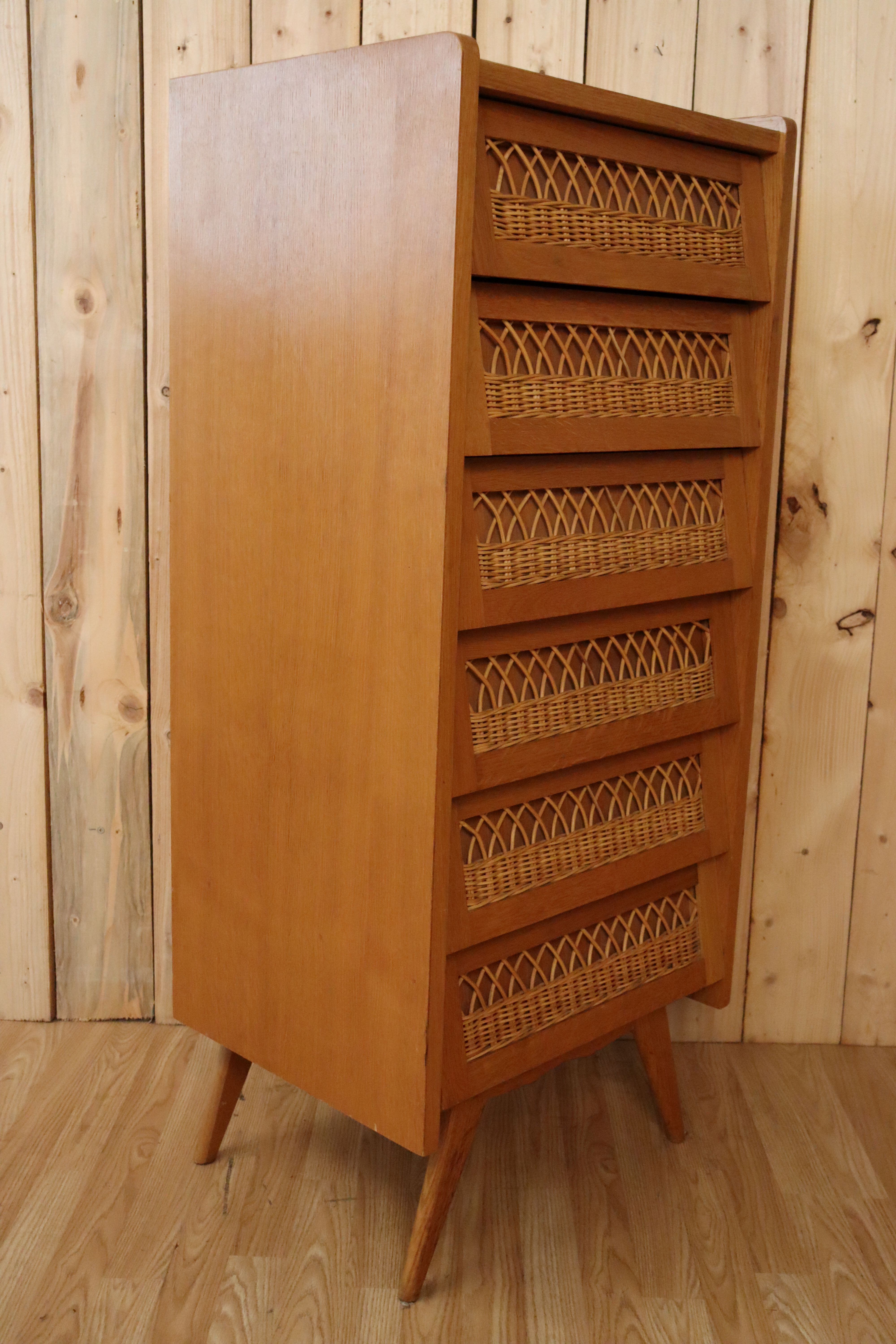 Rattan dresser