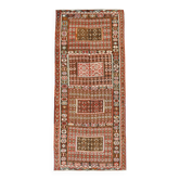 Tapis Kilim anatolien de taille Rare 6x14, tapis Kilim turc 183x416Cm