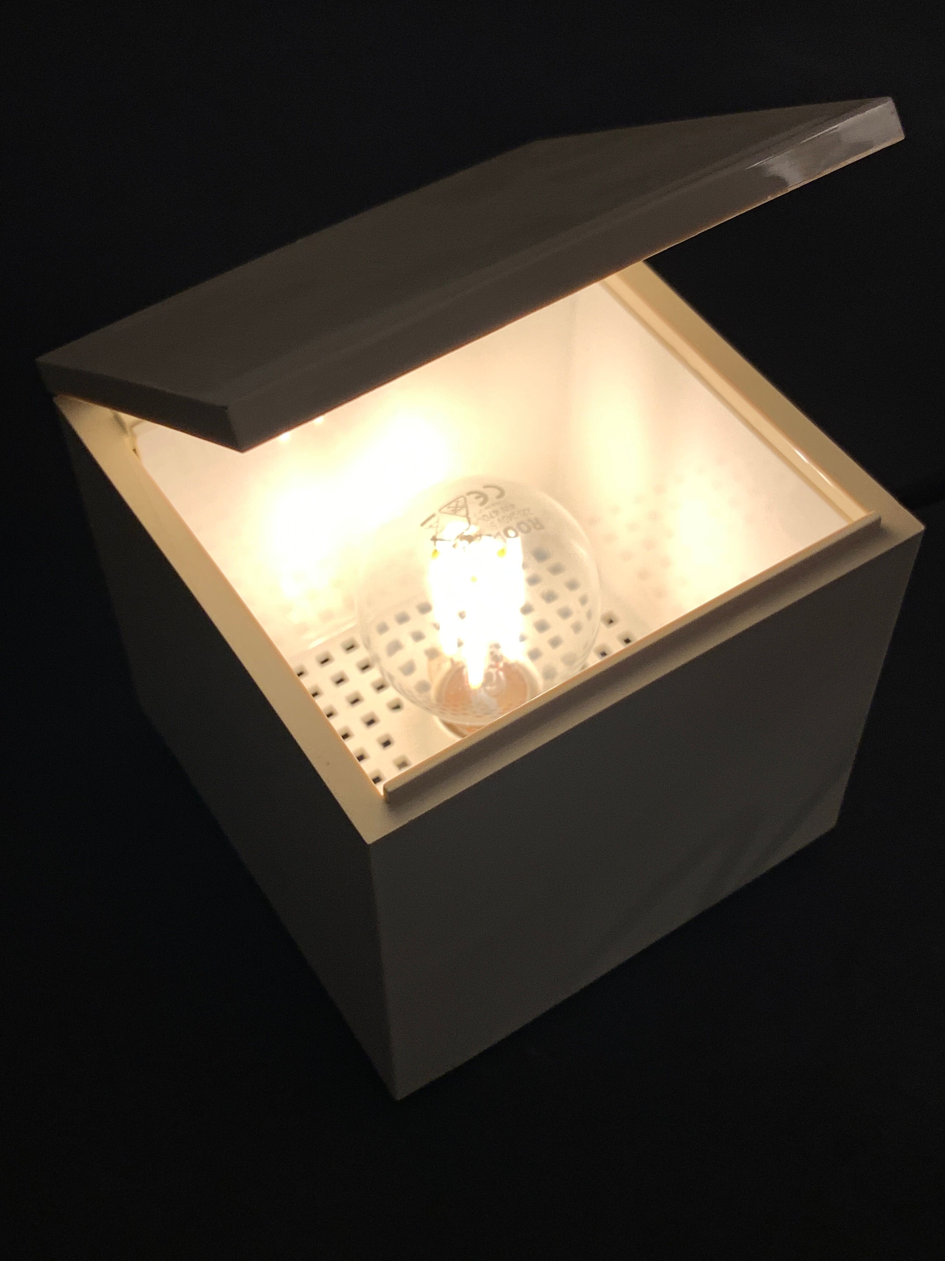 Italian cube lamp Cuboluce, first edition of 1972
