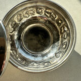 Antique silver-plated box with floral decoration