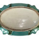 Polychrome slip planter decorated with flower garland