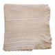 White cotton hand-knitted blanket