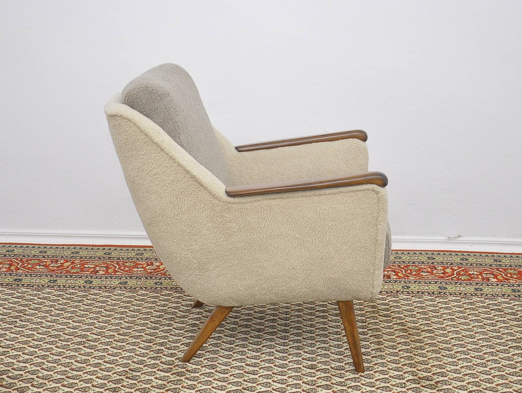 Mid-century boucle Cocktail Armchair, 1960s