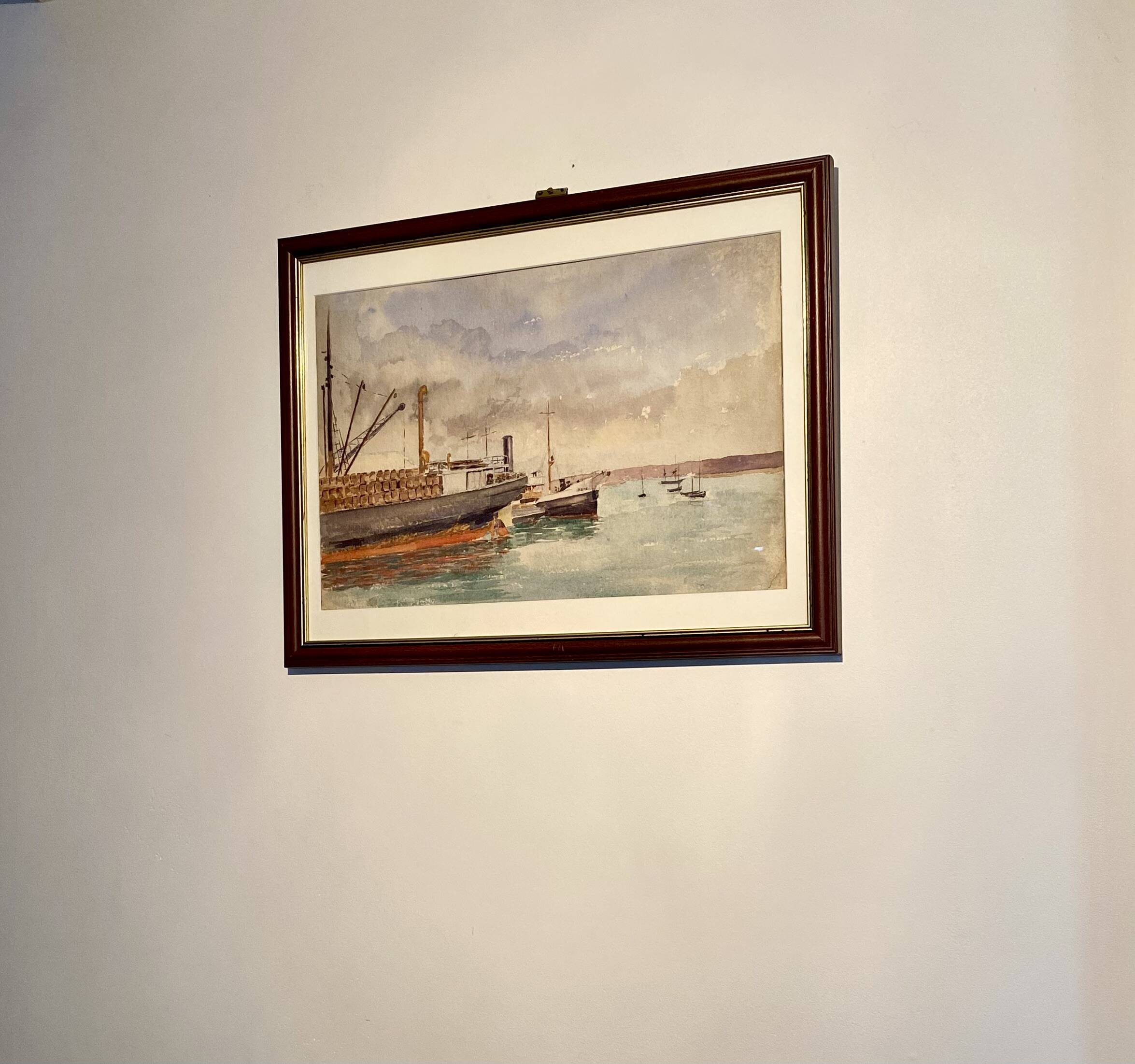 Old painting, Marine circa 1950/1960