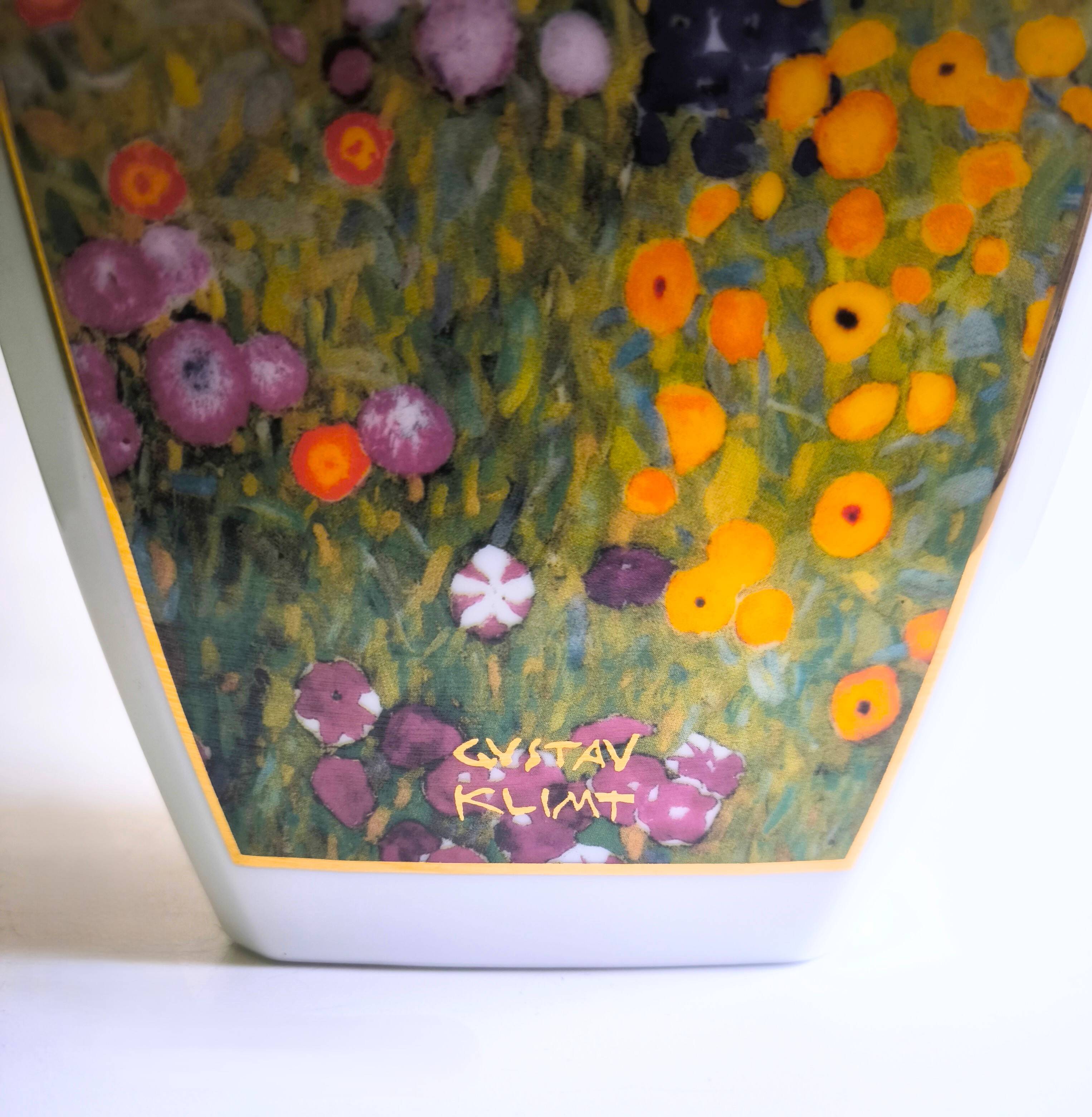 Goebel porcelain vase - Gustav Klimt floral motifs Limited Edition