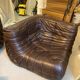 Togo leather chaise lounge by Ligne Roset