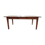 Oak farm table with 3 drawers