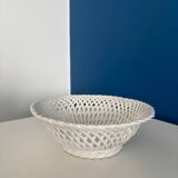 Openwork white ceramic bowl - Elegant and timeless centerpiece