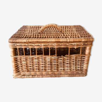 Wicker transport basket