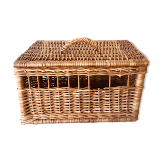 Wicker transport basket