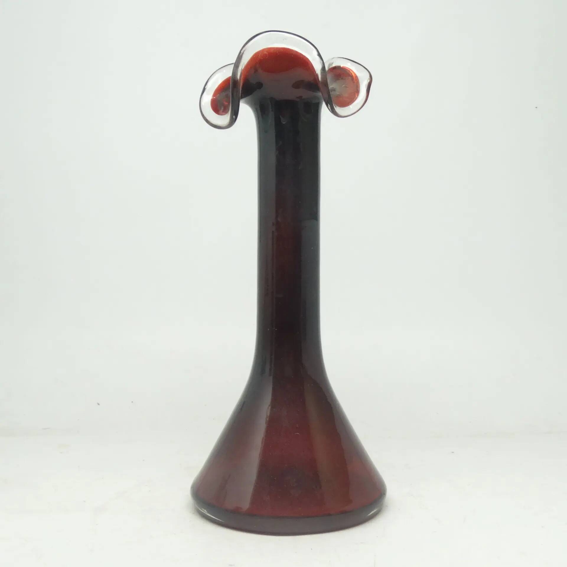 Mid-century modern vase, glass, Poland, 1970s