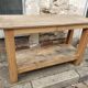 Establishment or light oak console