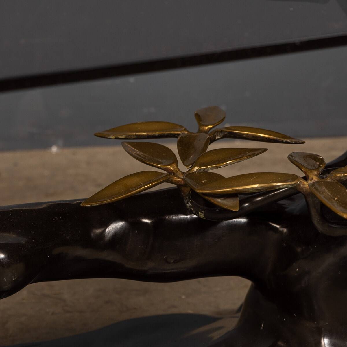 Striking mid 20thc belgian bonsai tree coffee table, willy daro c.1970