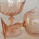 Set of 2 champagne glasses Luminarc Rosaline cocktail 70s