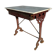 Antique French bistro table in cast iron and marble, 1900s.